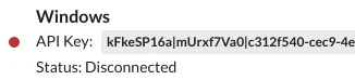 Printer API key